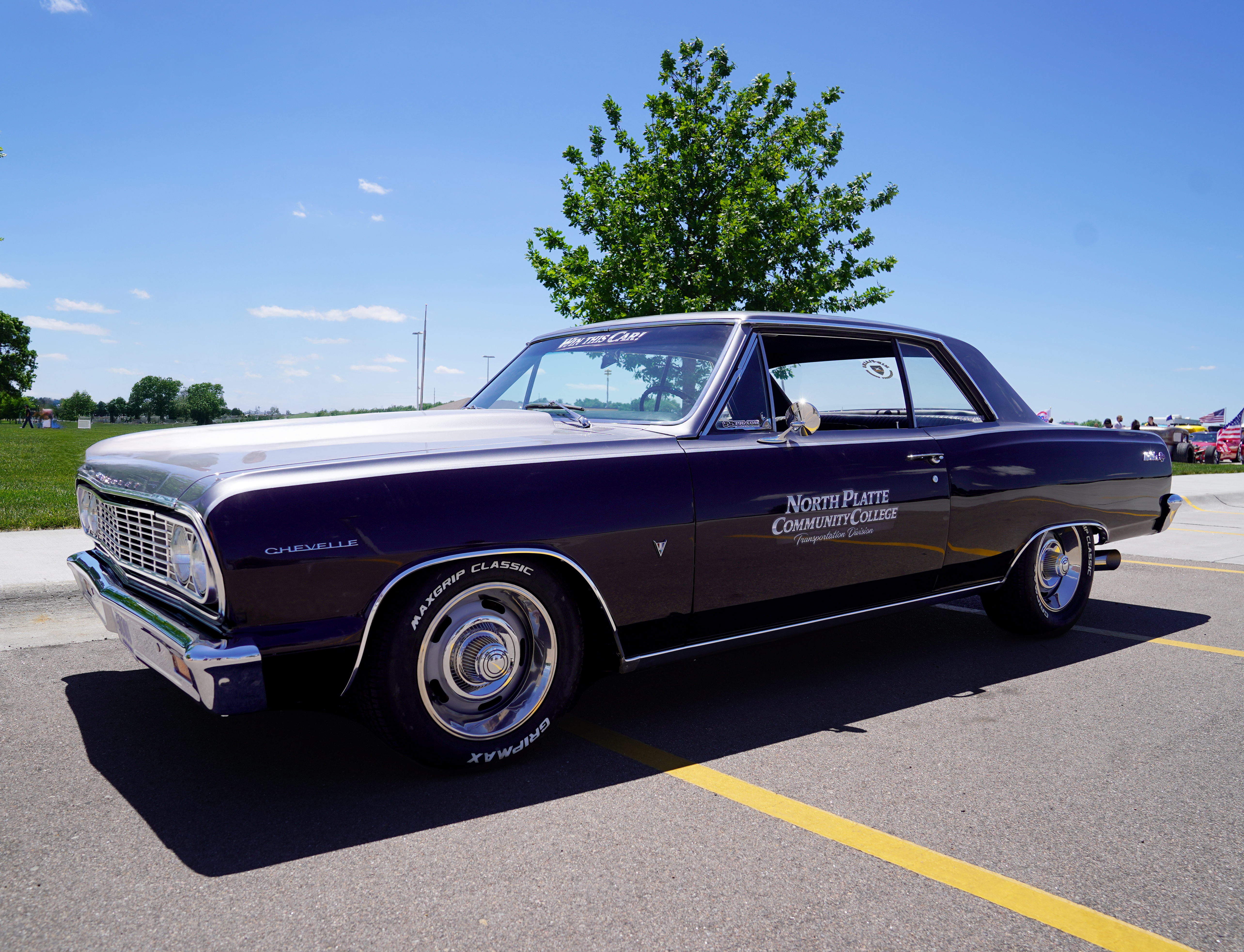 The North Platte Community College transportation division unveiled its 2026 raffle car, a 1964 Chevrolet Chevelle Malibu SS, on Saturday during Throttle Fest, hosted by Cornbelt Customs on NPCC’s South Campus.
